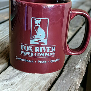 Vintage Fox River Paper Company Mug Kiln Craft Staffordshire England See Pic